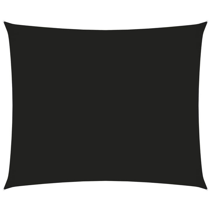 Voile de parasol Tissu Oxford rectangulaire 2,5x3,5 m Noir - Photo n°1