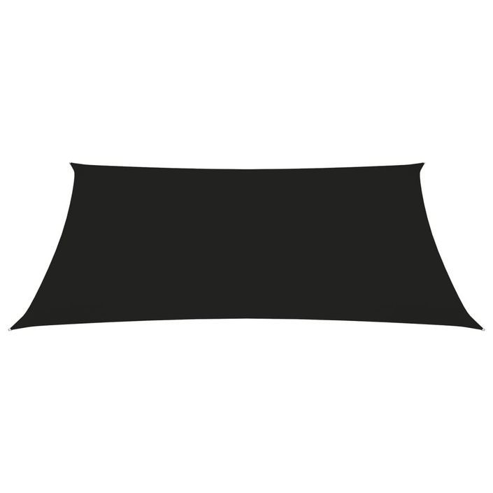 Voile de parasol Tissu Oxford rectangulaire 2,5x3,5 m Noir - Photo n°3