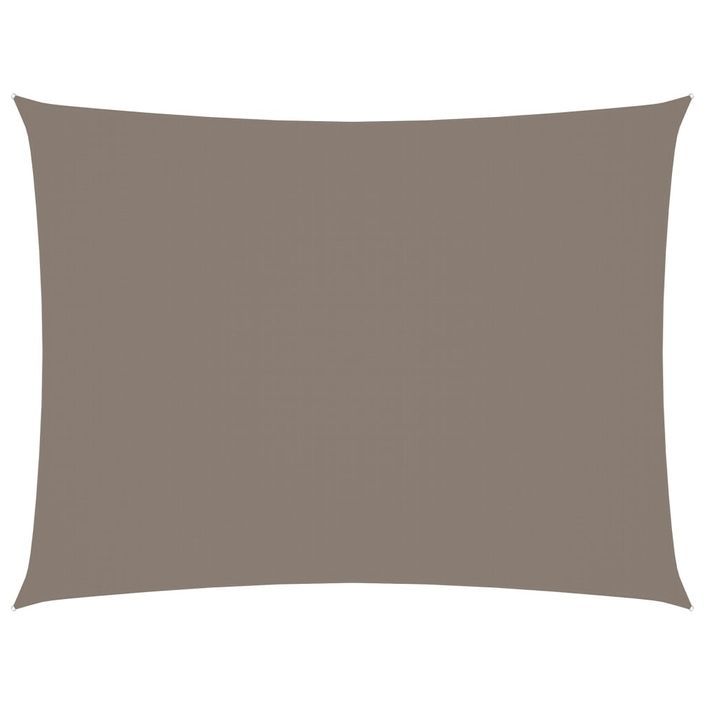 Voile de parasol Tissu Oxford rectangulaire 2,5x3,5 m Taupe - Photo n°1