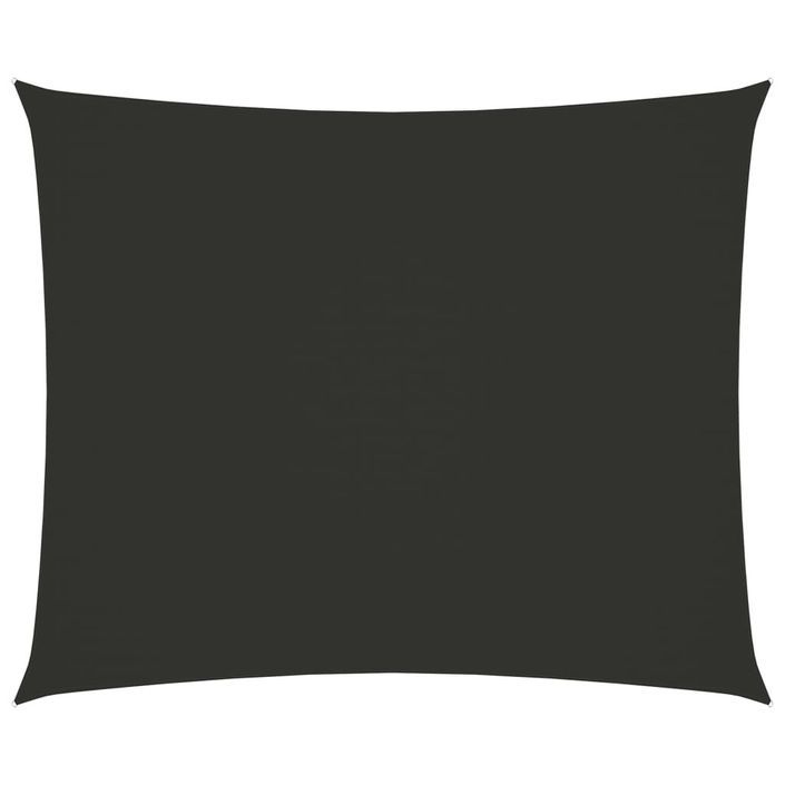 Voile de parasol Tissu Oxford rectangulaire 2,5x3,5m Anthracite - Photo n°1