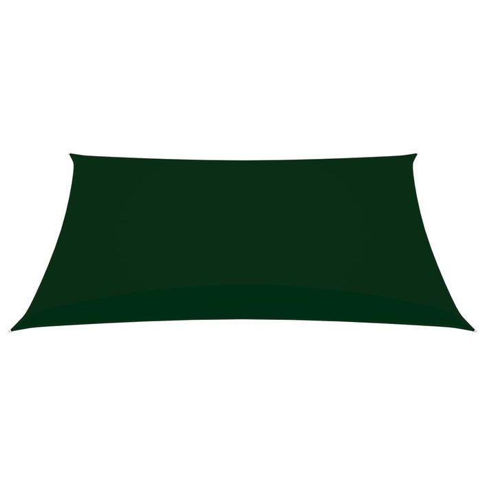 Voile de parasol Tissu Oxford rectangulaire 2,5x3,5m Vert foncé - Photo n°3