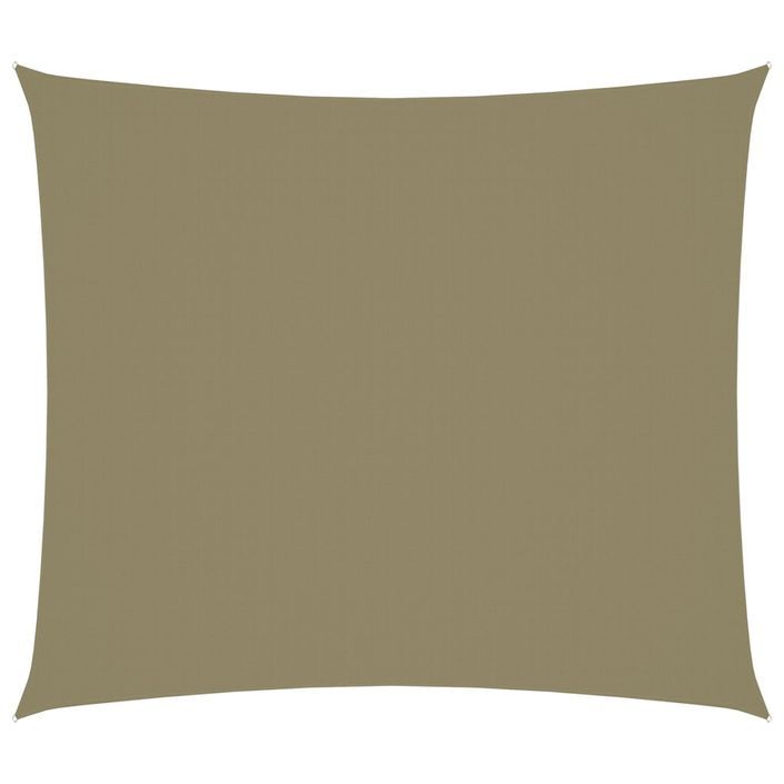 Voile de parasol Tissu Oxford rectangulaire 2,5x3 m Beige - Photo n°1