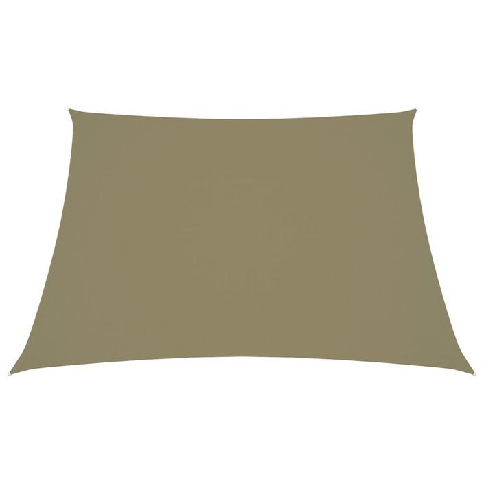 Voile de parasol Tissu Oxford rectangulaire 2,5x3 m Beige - Photo n°3