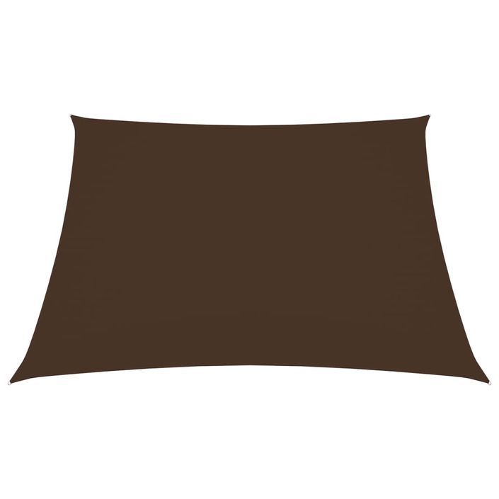 Voile de parasol Tissu Oxford rectangulaire 2,5x3 m Marron - Photo n°3