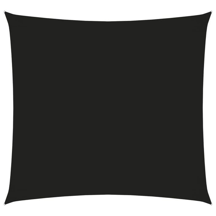 Voile de parasol Tissu Oxford rectangulaire 2,5x3 m Noir - Photo n°1