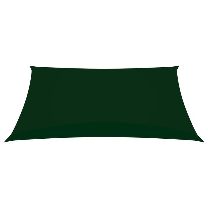 Voile de parasol Tissu Oxford rectangulaire 2,5x3 m Vert foncé - Photo n°3