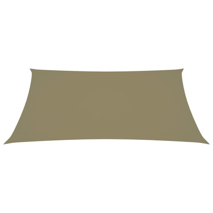 Voile de parasol Tissu Oxford rectangulaire 2,5x4,5 m Beige - Photo n°3