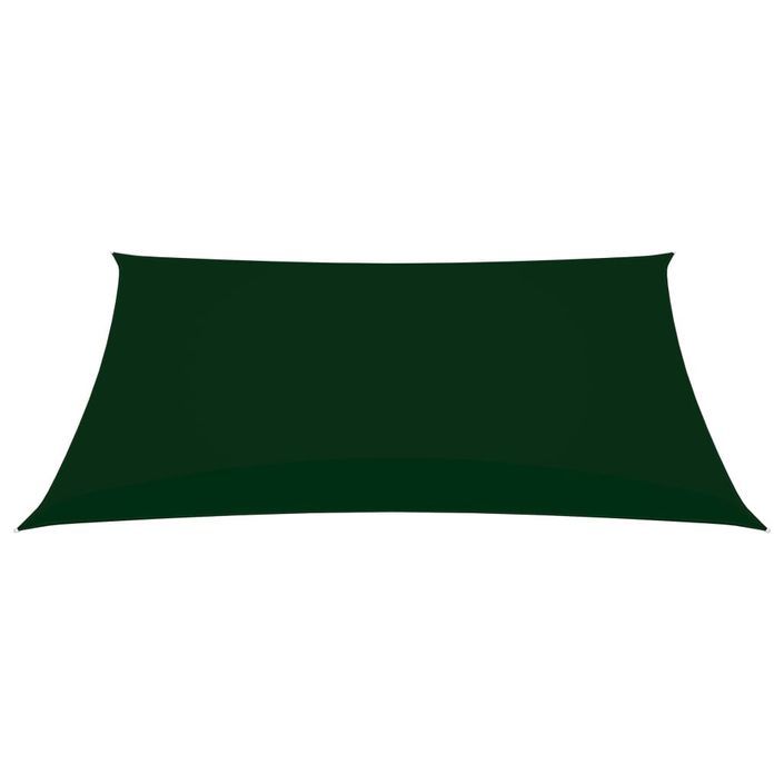 Voile de parasol Tissu Oxford rectangulaire 2,5x4,5m Vert foncé - Photo n°3