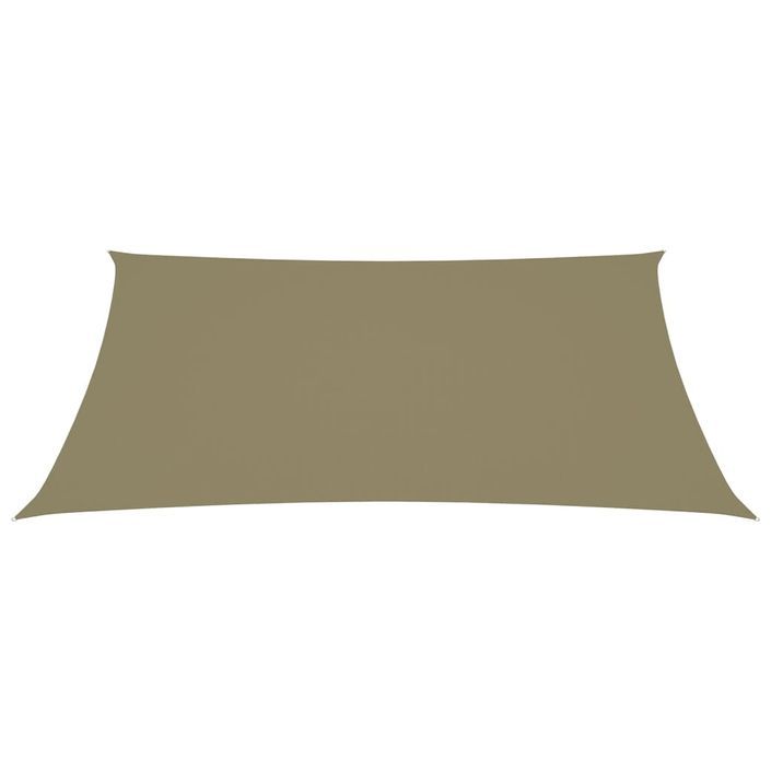 Voile de parasol Tissu Oxford rectangulaire 2,5x4 m Beige - Photo n°3