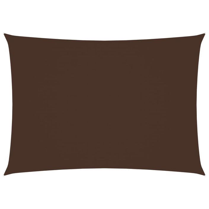 Voile de parasol Tissu Oxford rectangulaire 2,5x4 m Marron - Photo n°1