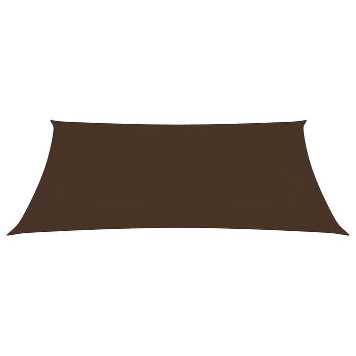 Voile de parasol Tissu Oxford rectangulaire 2,5x4 m Marron - Photo n°3