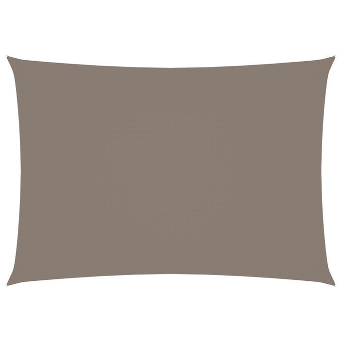 Voile de parasol Tissu Oxford rectangulaire 2,5x4 m Taupe - Photo n°1