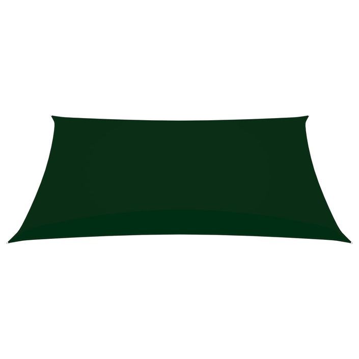 Voile de parasol Tissu Oxford rectangulaire 2,5x4 m Vert foncé - Photo n°3