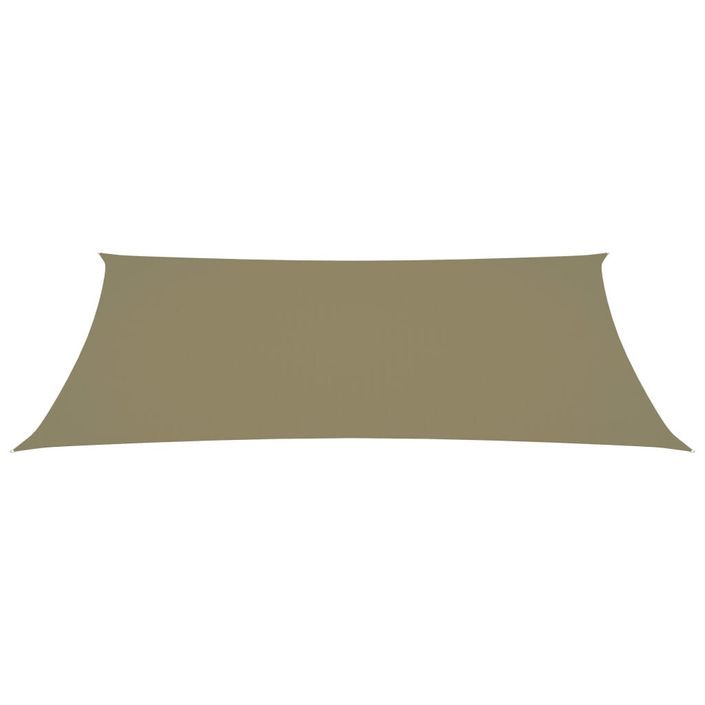 Voile de parasol Tissu Oxford rectangulaire 2,5x5 m Beige - Photo n°3