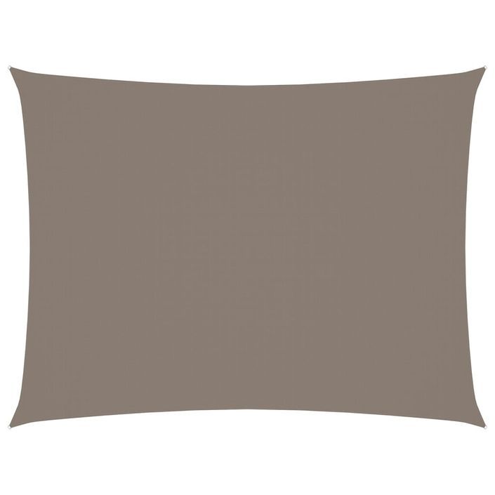 Voile de parasol Tissu Oxford rectangulaire 2x3,5 m Taupe - Photo n°1