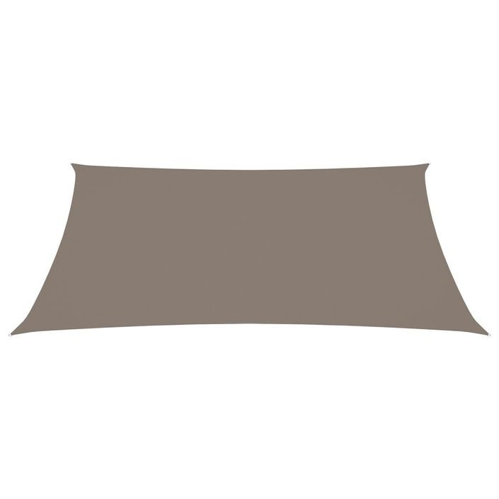 Voile de parasol Tissu Oxford rectangulaire 2x3,5 m Taupe - Photo n°3