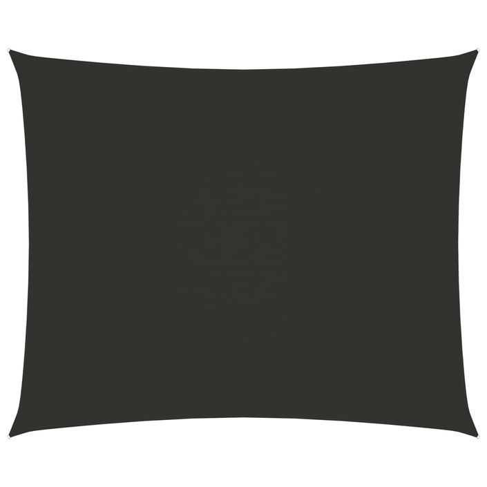 Voile de parasol Tissu Oxford rectangulaire 2x3 m Anthracite - Photo n°1