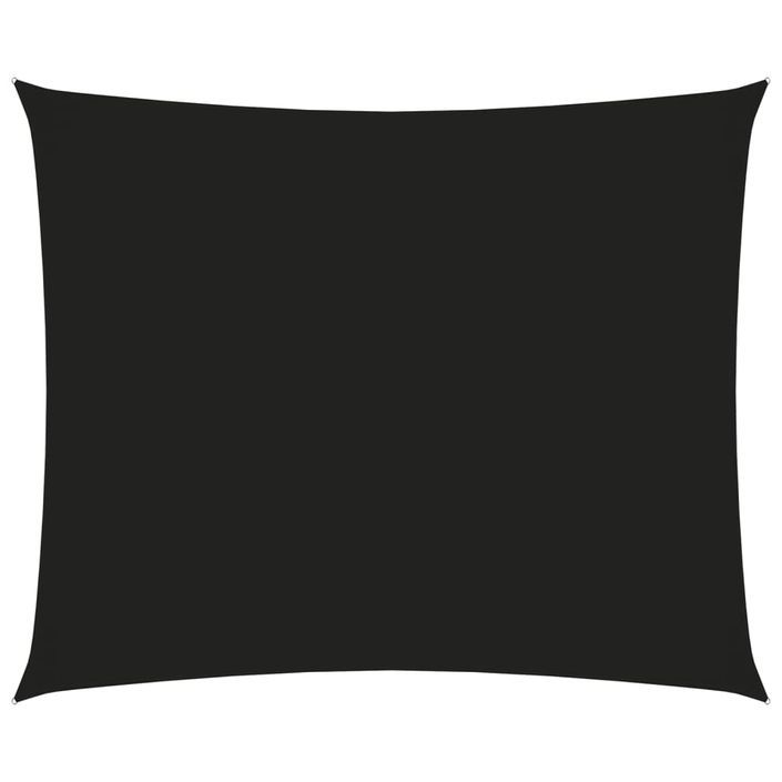 Voile de parasol Tissu Oxford rectangulaire 2x3 m Noir - Photo n°1