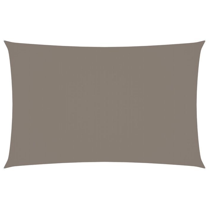 Voile de parasol Tissu Oxford rectangulaire 2x5 m Taupe - Photo n°1