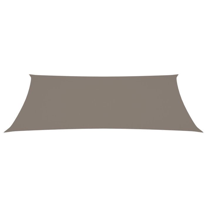 Voile de parasol Tissu Oxford rectangulaire 2x5 m Taupe - Photo n°3