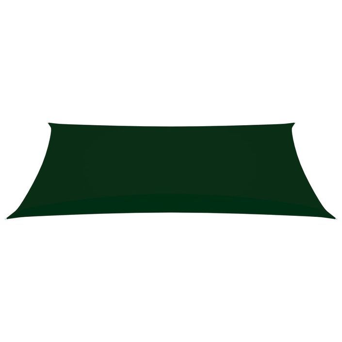 Voile de parasol Tissu Oxford rectangulaire 2x5 m Vert foncé - Photo n°3