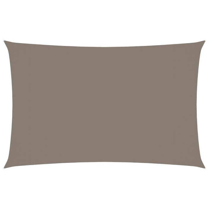 Voile de parasol Tissu Oxford rectangulaire 3x6 m Taupe - Photo n°1