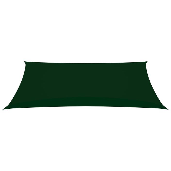 Voile de parasol Tissu Oxford rectangulaire 3x6 m Vert foncé - Photo n°2