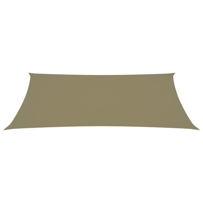 Voile de parasol Tissu Oxford rectangulaire 4x7 m Beige - Photo n°3