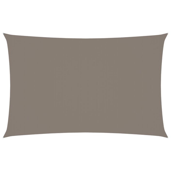 Voile de parasol Tissu Oxford rectangulaire 4x7 m Taupe - Photo n°1