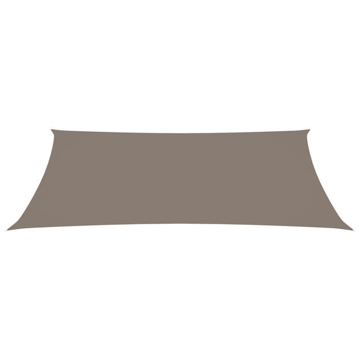 Voile de parasol Tissu Oxford rectangulaire 4x7 m Taupe - Photo n°2