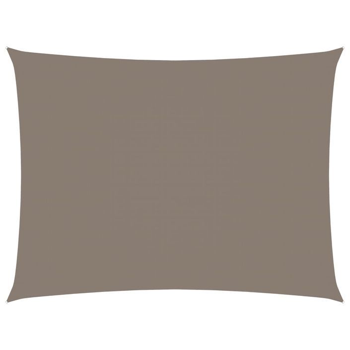 Voile de parasol Tissu Oxford rectangulaire 5x7 m Taupe - Photo n°1