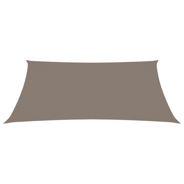 Voile de parasol Tissu Oxford rectangulaire 5x7 m Taupe - Photo n°2