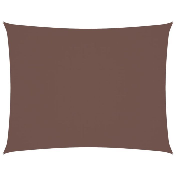 Voile de parasol tissu oxford rectangulaire 6x8 m marron - Photo n°2