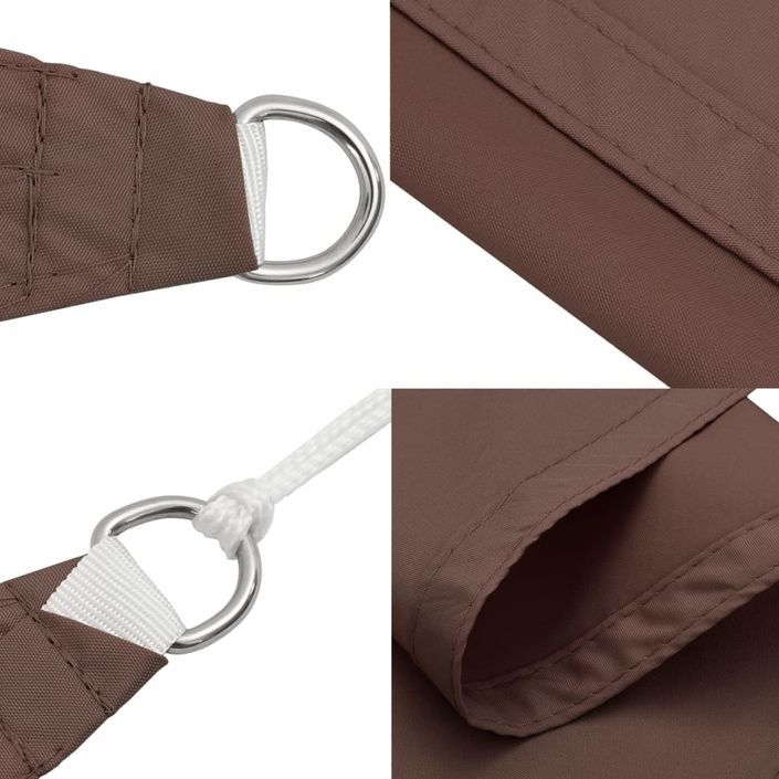 Voile de parasol tissu oxford rectangulaire 6x8 m marron - Photo n°6