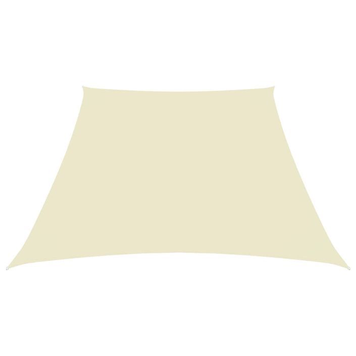 Voile de parasol Tissu Oxford trapèze 3/4x2 m Crème - Photo n°3