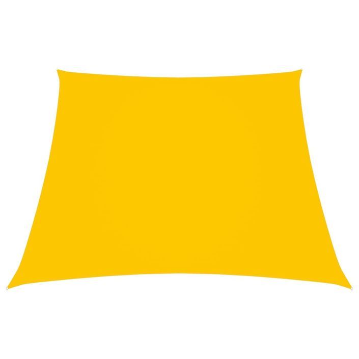 Voile de parasol Tissu Oxford trapèze 3/4x2 m Jaune - Photo n°1