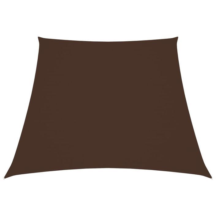 Voile de parasol Tissu Oxford trapèze 3/4x2 m Marron - Photo n°1