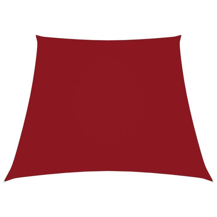 Voile de parasol Tissu Oxford trapèze 3/4x2 m Rouge - Photo n°1