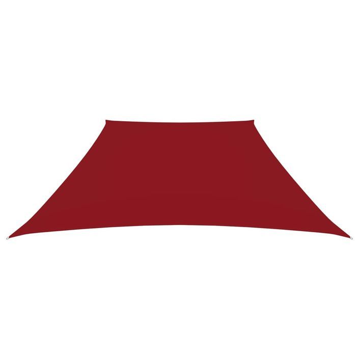 Voile de parasol Tissu Oxford trapèze 3/4x2 m Rouge - Photo n°3