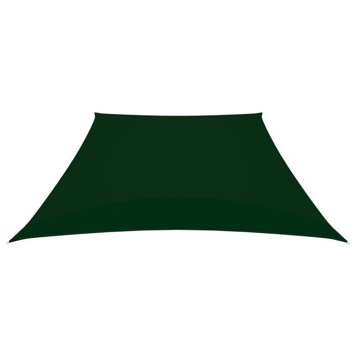 Voile de parasol Tissu Oxford trapèze 3/4x2 m Vert foncé - Photo n°3