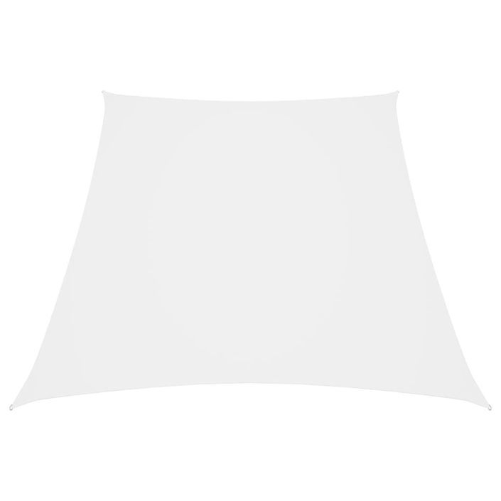Voile de parasol Tissu Oxford trapèze 3/4x3 m Blanc - Photo n°1