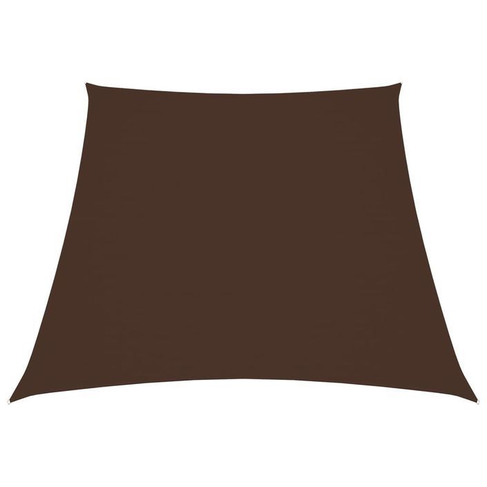 Voile de parasol Tissu Oxford trapèze 3/4x3 m Marron - Photo n°1