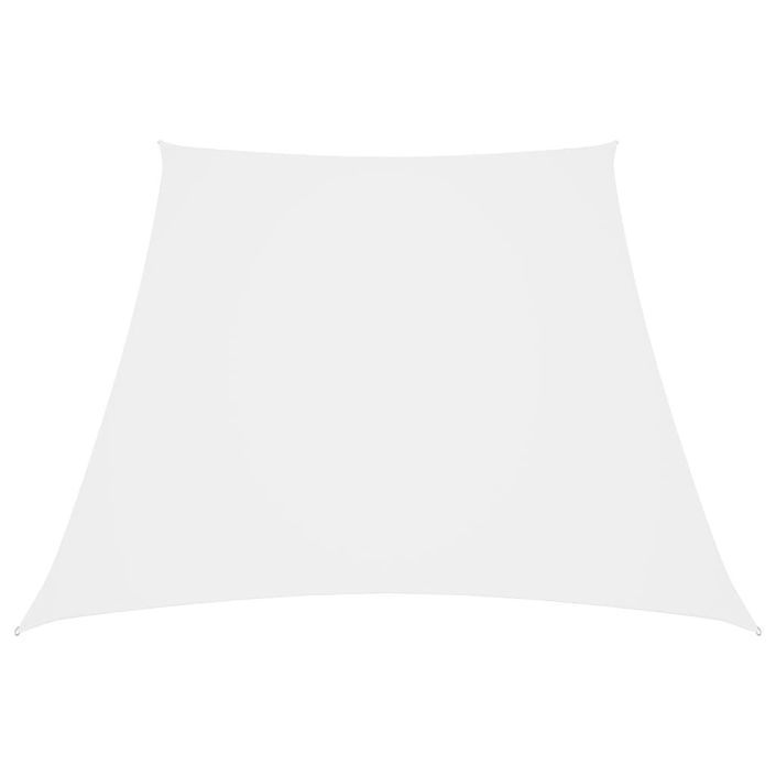 Voile de parasol Tissu Oxford trapèze 4/5x3 m Blanc - Photo n°1