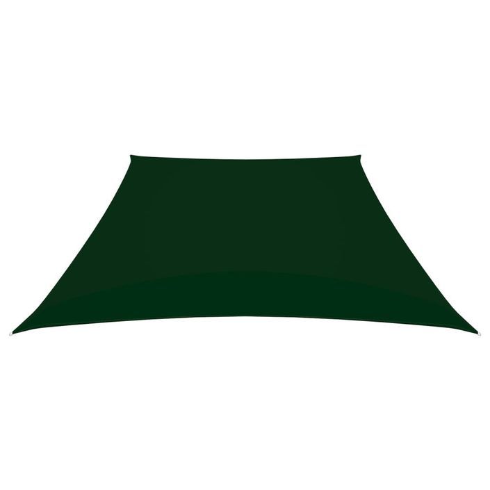 Voile de parasol Tissu Oxford trapèze 4/5x3 m Vert foncé - Photo n°3