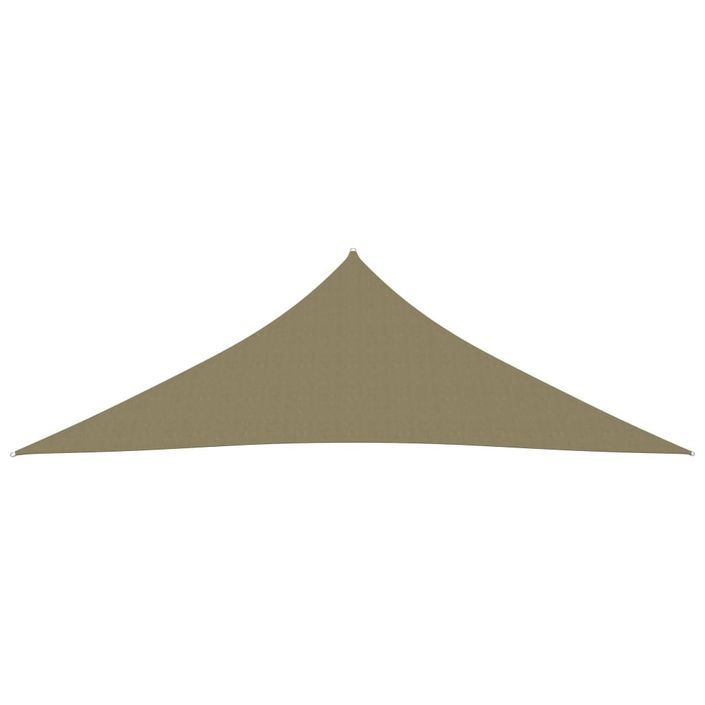 Voile de parasol Tissu Oxford triangulaire 2,5x2,5x3,5 m Beige - Photo n°3