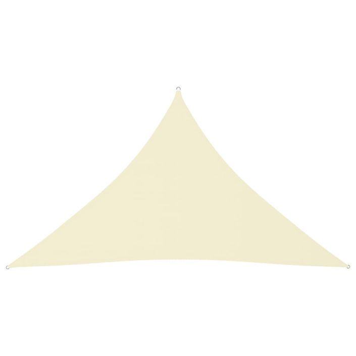 Voile de parasol Tissu Oxford triangulaire 2,5x2,5x3,5 m Crème - Photo n°1