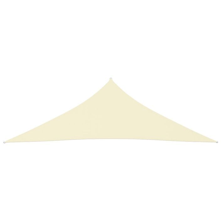 Voile de parasol Tissu Oxford triangulaire 2,5x2,5x3,5 m Crème - Photo n°3