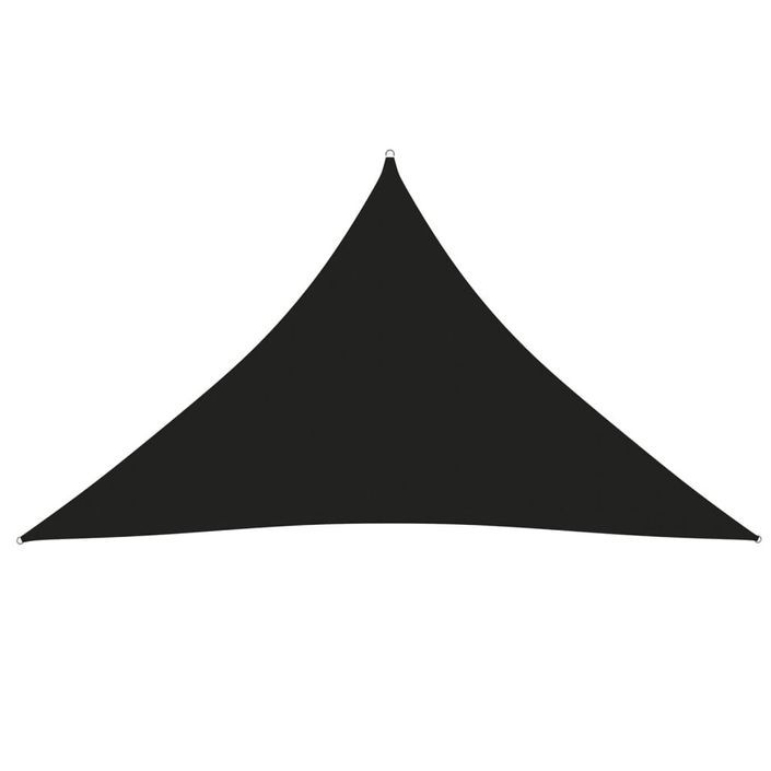 Voile de parasol Tissu Oxford triangulaire 3,5x3,5x4,9 m Noir - Photo n°1