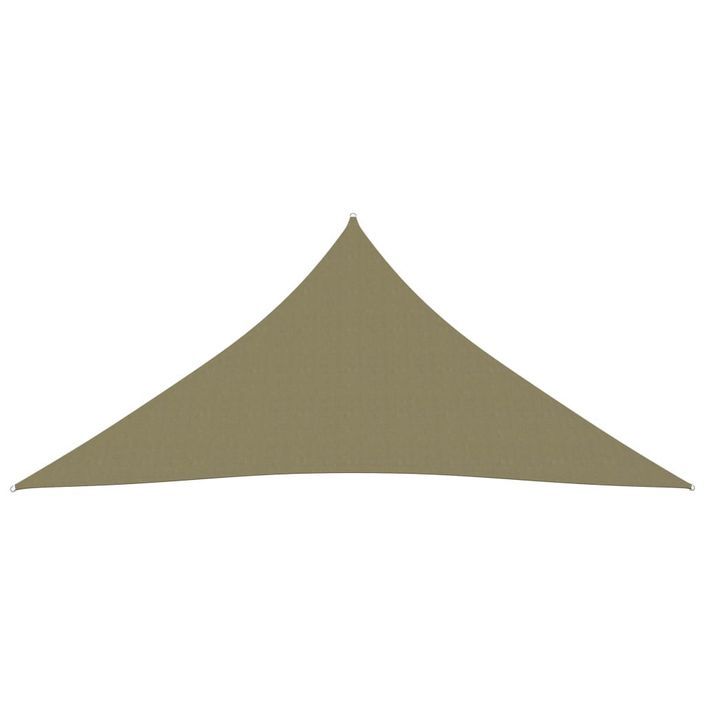 Voile de parasol Tissu Oxford triangulaire 3x3x3 m Beige - Photo n°3