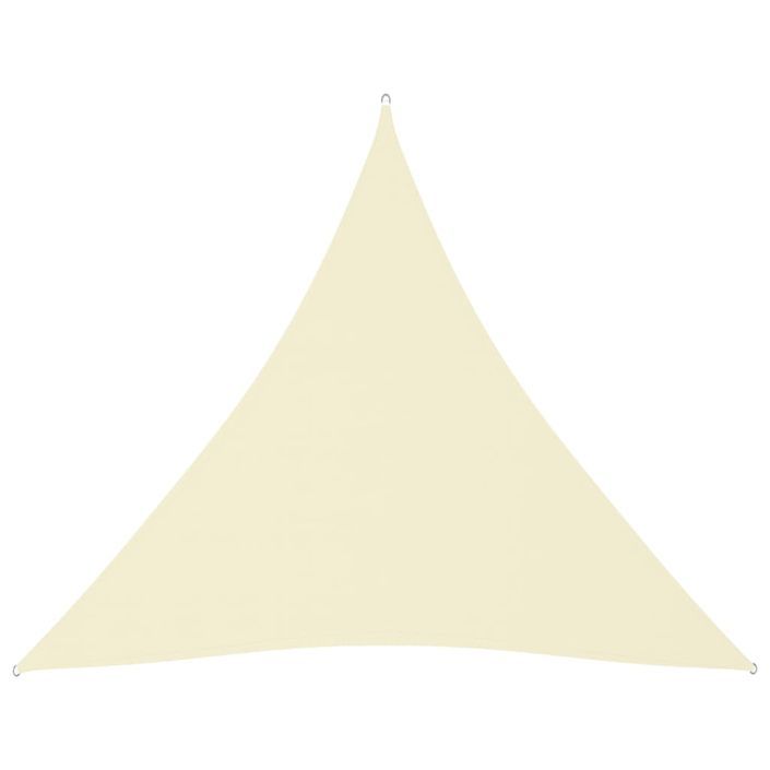 Voile de parasol Tissu Oxford triangulaire 3x3x3 m Crème - Photo n°1